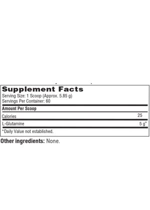 L-Glutamine Powder - 5g of pure L-Glutamine to support intestinal and muscle health.