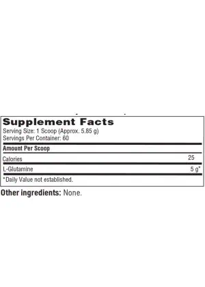L-Glutamine Powder - 5g of pure L-Glutamine to support intestinal and muscle health.