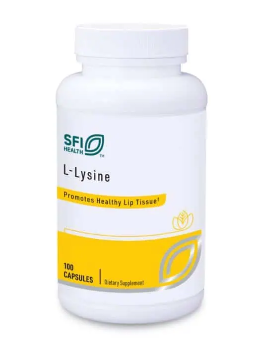L-Lysine - 500 mg of the essential amino acid L-Lysine for tissue repair and collagen support.