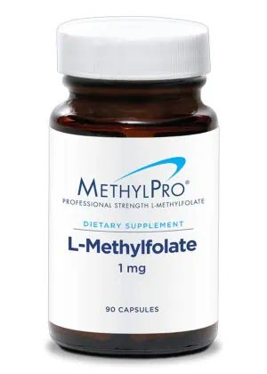 MethylPro L-Methylfolate 1 mg - Active folate with glycine for foundational methylation support.