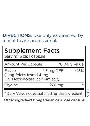MethylPro L-Methylfolate 1 mg - Active folate with glycine for foundational methylation support.