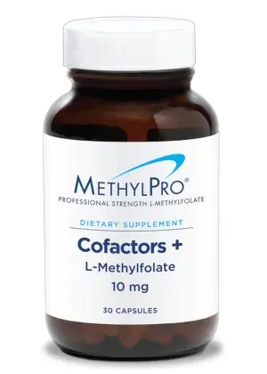 MethylPro L-Methylfolate 10 mg + Cofactors - Active folate with B6, B12, and Magnesium for advanced methylation support.