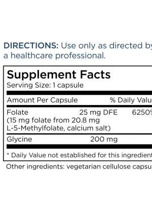 MethylPro L-Methylfolate 15 mg - High-potency active folate with glycine for advanced methylation support.