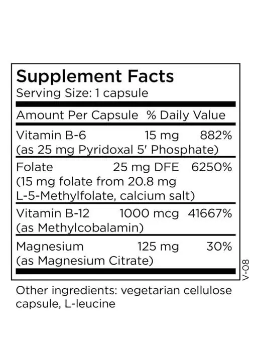 MethylPro L-Methylfolate 15 mg + Cofactors - High-potency active folate with B6, B12, and Magnesium for methylation support.