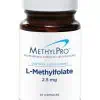 MethylPro L-Methylfolate 2.5 mg - Active folate with glycine for gentle mood and methylation support.