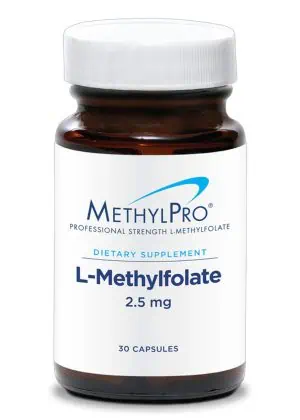 MethylPro L-Methylfolate 2.5 mg - Active folate with glycine for gentle mood and methylation support.