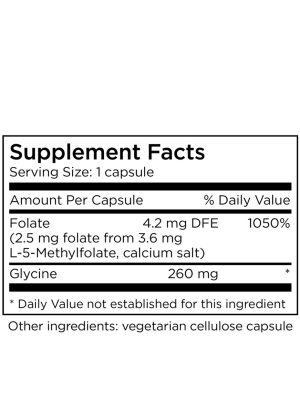 MethylPro L-Methylfolate 2.5 mg - Active folate with glycine for gentle mood and methylation support.