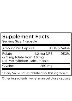 MethylPro L-Methylfolate 2.5 mg - Active folate with glycine for gentle mood and methylation support.