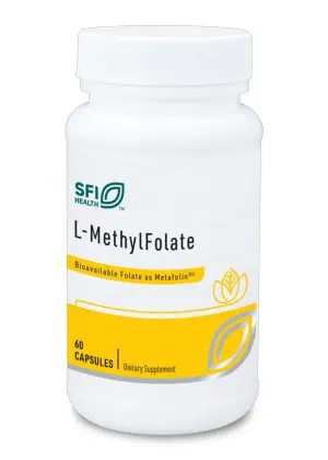 L-Methylfolate - 1,700 mcg DFE of bioactive Metafolin L-5-MTHF for methylation support.