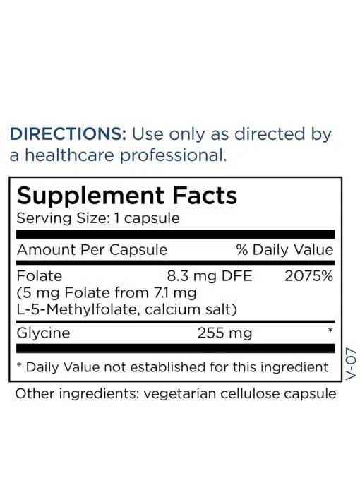MethylPro L-Methylfolate 5 mg - A high-potency, active folate supplement for methylation and mood support.