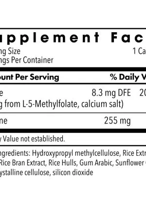 MethylPro L-Methylfolate 5 mg - A high-potency, active folate supplement for methylation and mood support.