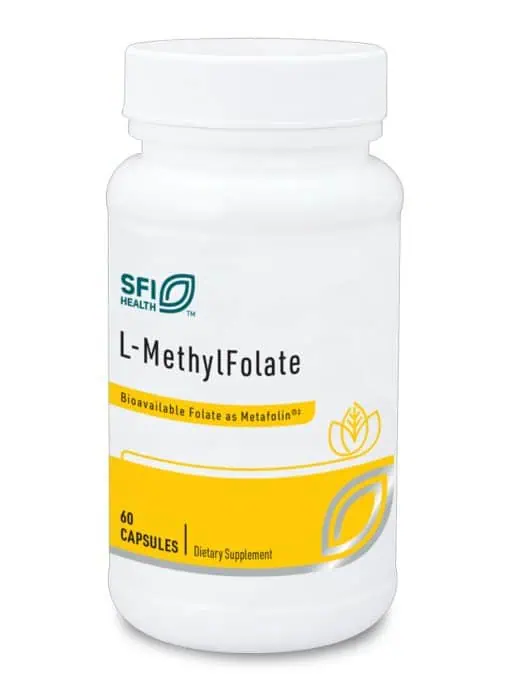 L-Methylfolate - 1,700 mcg DFE of bioactive Metafolin L-5-MTHF for methylation support.