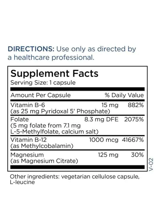 MethylPro L-Methylfolate 5 mg + Cofactors - Active folate with B6, B12, and Magnesium for methylation and mood support.