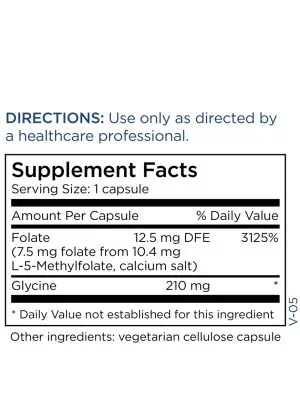 MethylPro L-Methylfolate 7.5 mg - A high-potency, active folate with glycine for advanced methylation support.