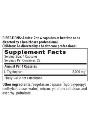 L-Tryptophan - 2,000 mg L-Tryptophan supplement for sleep, mood, and relaxation support.