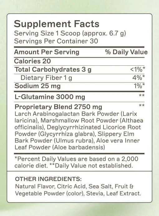 Leaky Gut Revive - Strawberry Lemonade Nourishing blend of nutrients and botanicals designed to soothe, repair, and encourage a healthy gut microbiome