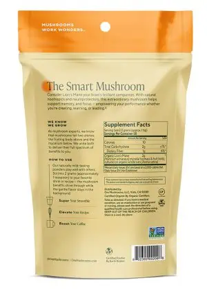 Lion’s Mane Organic Mushroom Powder Helps support memory & focus