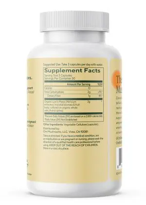Lion’s Mane Mushroom Capsules Helps support memory & focus