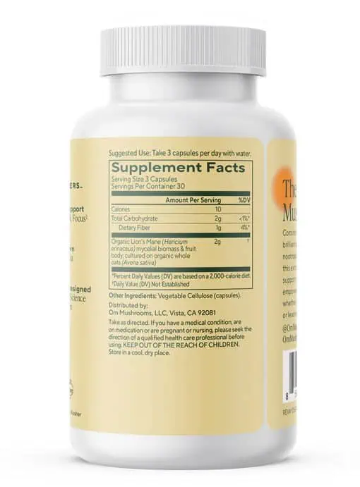 Lion’s Mane Mushroom Capsules Helps support memory & focus