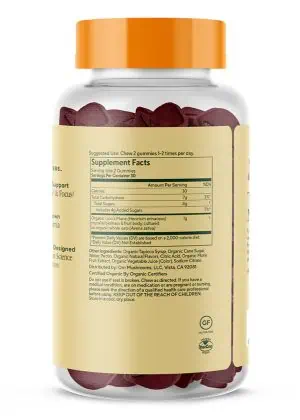 Lion’s Mane Mushroom Gummies Helps support memory & focus Delicious strawberry flavor
