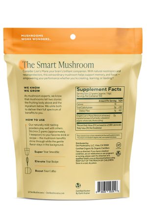 Lion’s Mane Organic Mushroom Powder support memory & focus