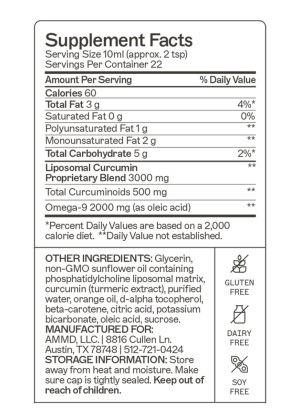 Liposomal Curcumin Supports the body's immune response and elimination of free radicals