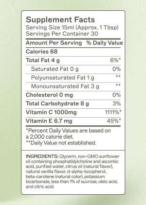 Liposomal Vitamin C Supports the body's natural collagen production, immune health, and more