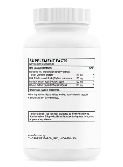 Thorne Liver Cleanse - A botanical formula with milk thistle and berberine for liver detox and GI support.