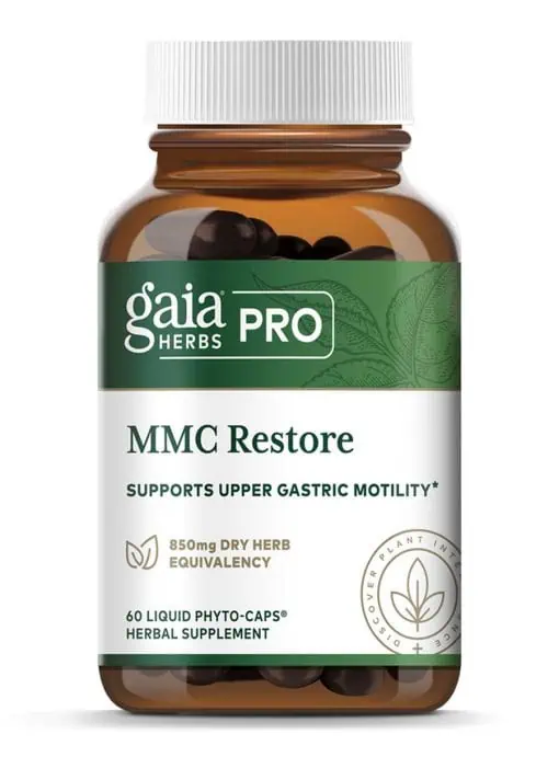 MMC Restore - A blend of bitters and prokinetic herbs to support the Migrating Motor Complex and gastric motility.