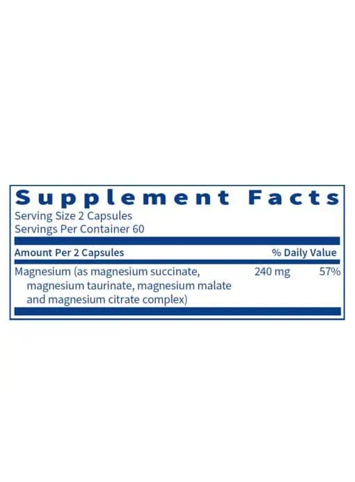 SFI Health Mag Complete - A blend of four bioavailable forms of magnesium for energy and nerve function.