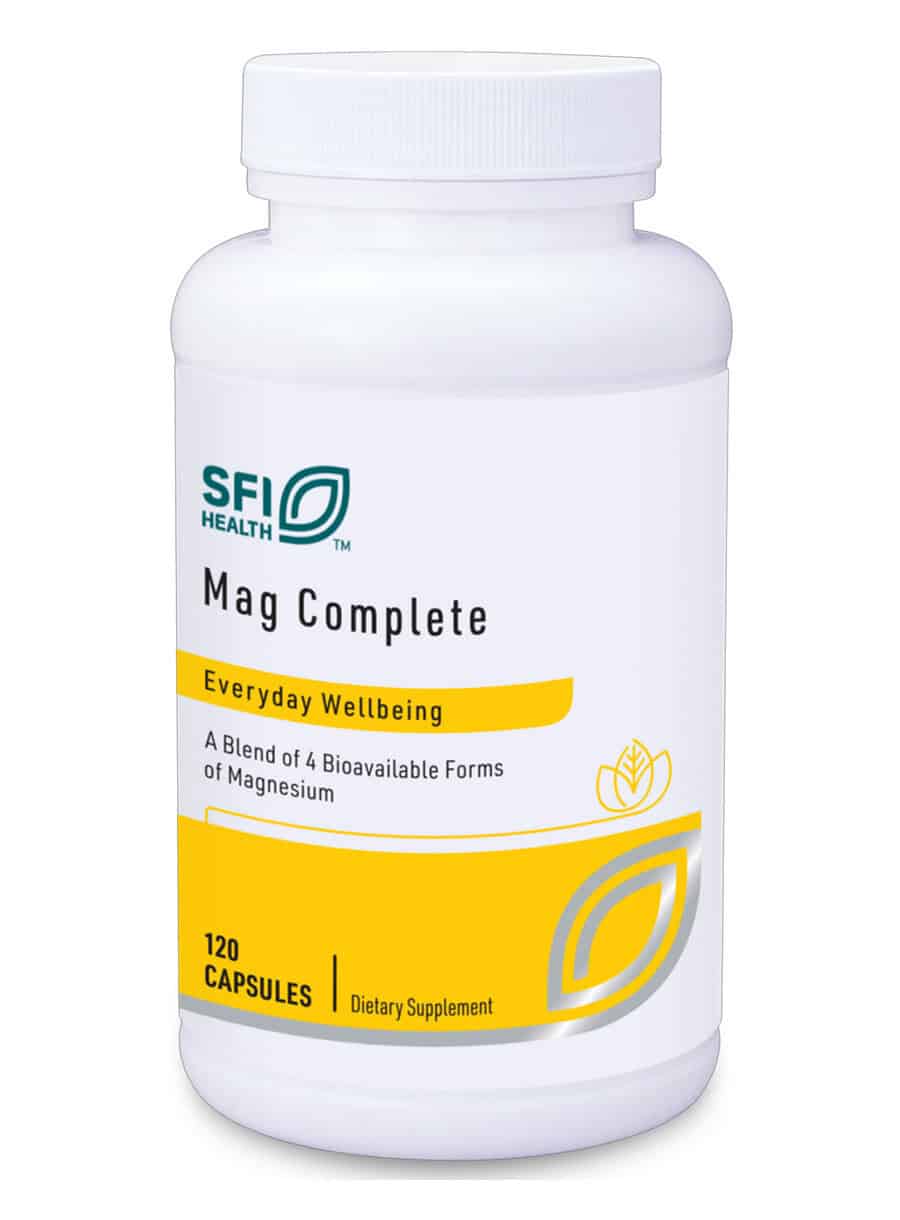 SFI Health Mag Complete - A blend of four bioavailable forms of magnesium for energy and nerve function.