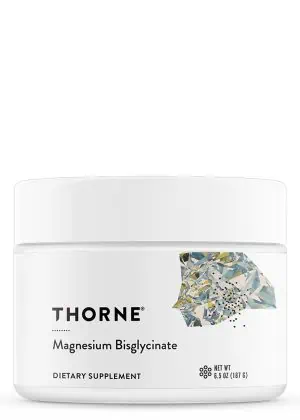 Thorne Magnesium Bisglycinate - A calming, absorbable magnesium powder for sleep, stress, and muscle relaxation.