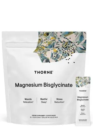 Thorne Magnesium Bisglycinate - A calming, absorbable magnesium powder for sleep, stress, and muscle relaxation.