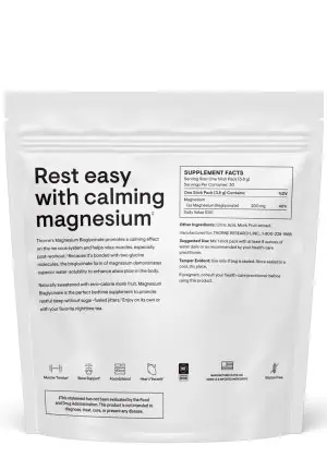 Thorne Magnesium Bisglycinate - A calming, absorbable magnesium powder for sleep, stress, and muscle relaxation.