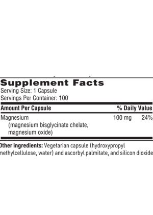 Magnesium Glycinate Complex - A highly bioavailable chelated magnesium for energy and vascular support.