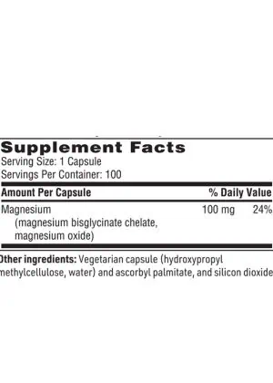 Magnesium Glycinate Complex - A highly bioavailable chelated magnesium for energy and vascular support.