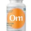Om Mushroom Master Blend Capsules - 10-mushroom blend with KSM-66 Ashwagandha for stress and immune support.