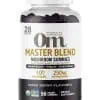 Om Master Blend Mushroom Gummies (Strawberry) - 10-mushroom blend gummies for immune and stress support.