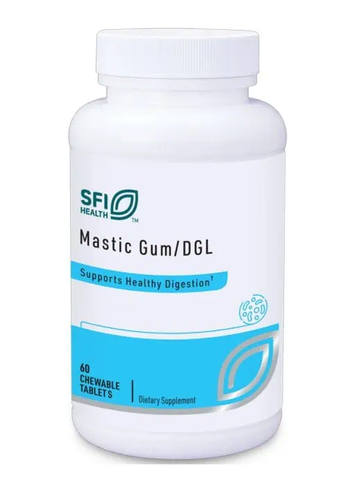 Mastic Gum/DGL - A chewable tablet with Mastic Gum and DGL Licorice for digestive health.