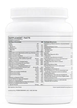 MediClear Plus Rice and pea protein powder with multi and more for support during an elimination or detox program