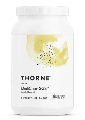 Thorne MediClear-SGS Vanilla - A pea and rice protein powder with a full multivitamin and detoxification support complex.