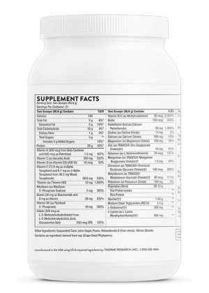 Thorne MediClear-SGS Vanilla - A pea and rice protein powder with a full multivitamin and detoxification support complex.