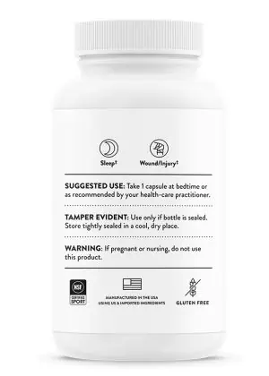 Thorne Melaton-3 (60 Capsules) - 3mg melatonin supplement for sleep and circadian rhythm support.