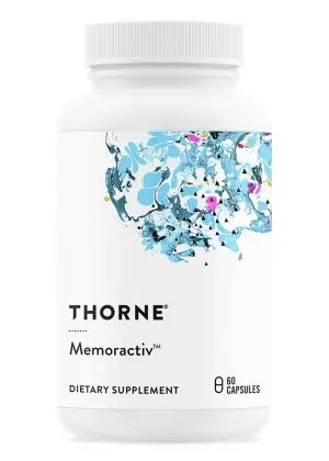 Thorne Memoractiv (60 Capsules) - Nootropic supplement with Ashwagandha and Ginkgo for focus, memory, and stress.