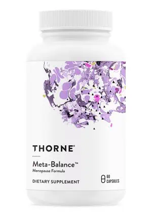 Thorne Meta-Balance (60 Capsules) - botanical supplement for natural menopause and hot flash support.