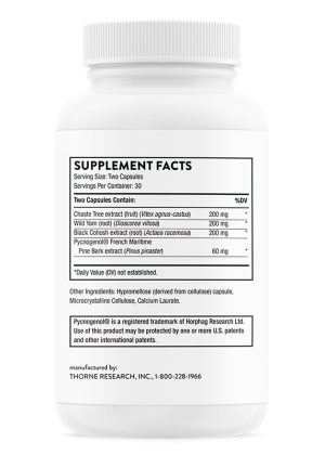 Thorne Meta-Balance (60 Capsules) - botanical supplement for natural menopause and hot flash support.