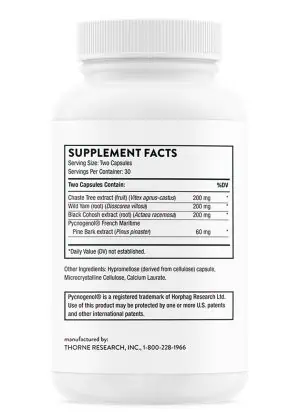 Thorne Meta-Balance (60 Capsules) - botanical supplement for natural menopause and hot flash support.