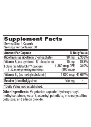 SFI Health Methyl Balance supplement with methylated B vitamins and betaine for heart and mood support.