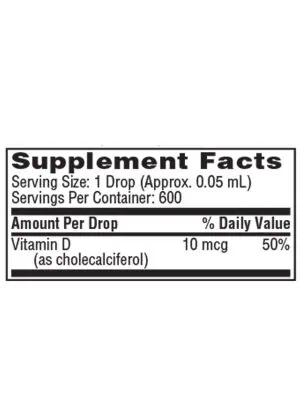 Micellized Vitamin D3 - Liquid D3 drops for easy absorption to support immune and bone health.