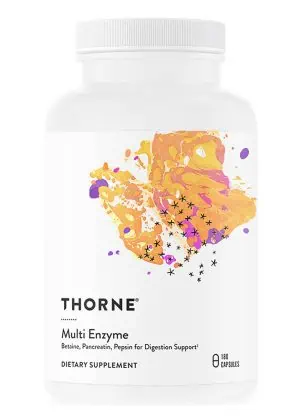 Thorne B.P.P. - A digestive enzyme formula with Betaine HCl, Pepsin, and Pancreatin for digestive support.